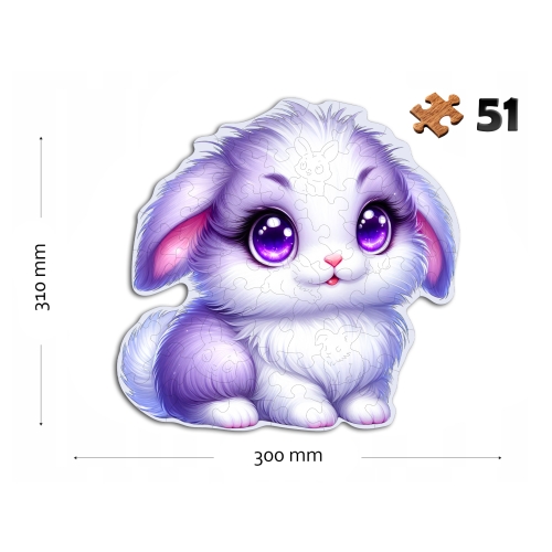 Puzzle Drewniane Króliczek 51 elementów